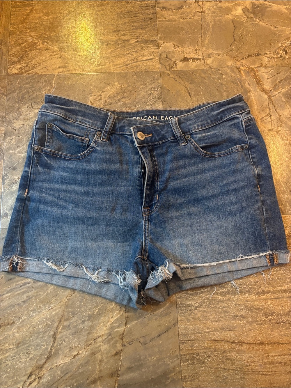 AE Next Level High-Waisted Denim Shortie